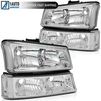 Headlights Assembly For 2003-2007 Chevrolet Silverado 1500 2500 HD 3500 Classic • $64.81