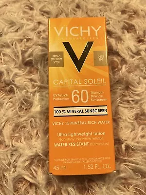 Vichy Capital Soleil Ultra Lightweight Mineral Sunscreen SPF 60 1.52oz Tint 3/24 • $27.50