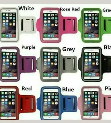 Gym Running Jogging Sports Armband Case Holder Strap For S7/Iphone 6/6s 7/8 X • £2.99