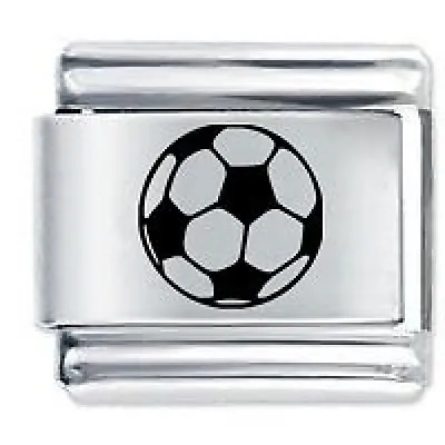 FOOTBALL Sport Etched * Daisy Charms Italian Modular Charm Bracelet Compatible • £4.36