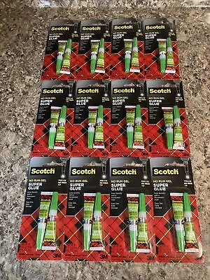 3M Scotch Single Use Super Glue Gel 0.5g 2 Tubes Per Package Lot Of 24 Total • $19.95