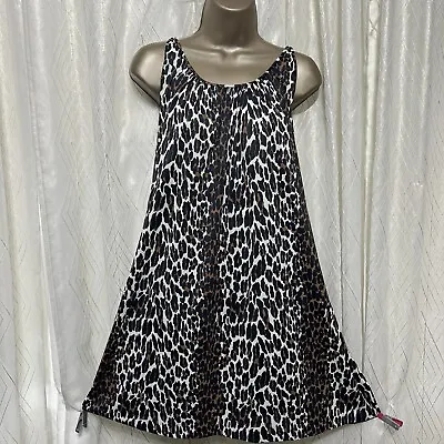 VTG XL + Leopard Nylon Babydoll Nightgown Negligee Animal Print Soft Chemise • $69.99