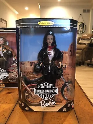 Barbie Harley Davidson Burnette Doll Collector’s 1998 Edition Mattel New In Box! • $68.37