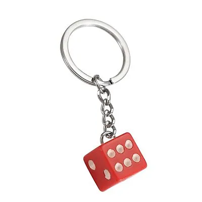 Dice Keyring Red Colourful Novelty Die Keychain • £3.45