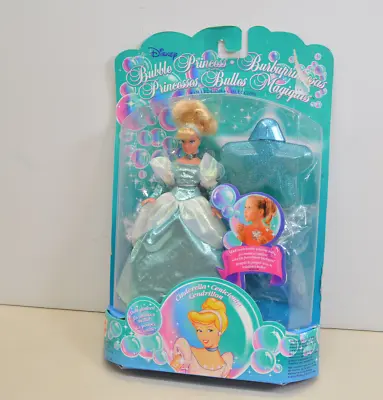 Vintage DISNEY CINDERELLA BUBBLE PRINCESS MOC 1995 Mattel Doll 6  Tall Retro • $21.39