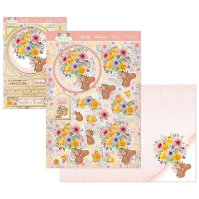 £1.99 • Buy Hunkydory Pick Of The Bunch Deco Large Decoupage Card Kit Squirrel & Flowers