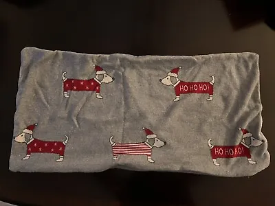 Dachshund Christmas Holiday Pillow Cover Sweater Knit Cozy Comfy 26” X  13” • $19.96