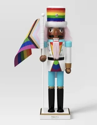 Target Pride Black 2023 Christmas 14  Nutcracker Figure - Wondershop Trans NEW • $59.99