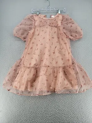 $16.99 • Buy Zara Kids Girls Pink Floral Dress Size 13-14