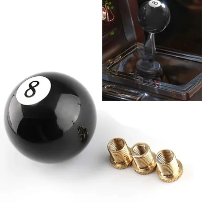 #8 Eight Pool Billiard Ball Custom Gear Shifter Shift Knob Car Lever Black Truck • $10.89