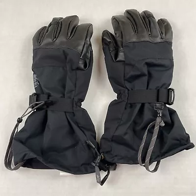 REI Gauntlet Insulated Snow Ski Gloves Men’s S Black Waterproof Thinsulate • $21.71