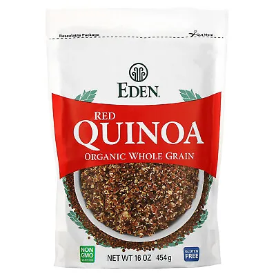 Eden Foods Organic Red Quinoa Whole Grain 16 Oz 454 G Gluten-Free Kosher • £10.87