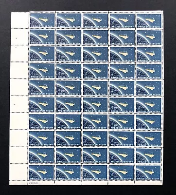 1962 Sc 1193 Full Sheet Of Project Mercury Space Exploration Stamps MNH OG • $14.99