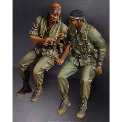 1/35 2pcs Resin Model Kit Vietnam War US Army Soldiers In Rest Unpainted • $9.90