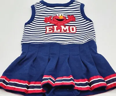  Elmo Sesame Street Vintage Baby Girls Cheer Romper Dress Size 3/6 Months • $15