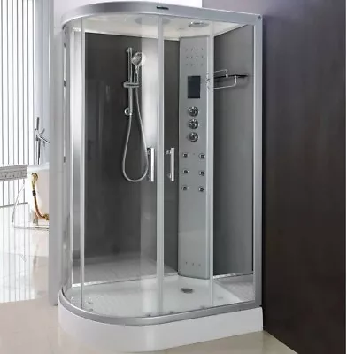 Lisna Waters LW18 Mirror 1200 X 800 Steam Shower Cabin Right Handed Offset Quad • £1045