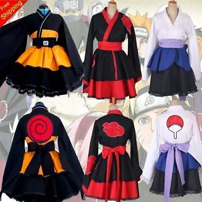 NEW Narutos Uzumaki Cosplay Costume Kimono Lolita Dress Girls Women Female Dress • $65.53