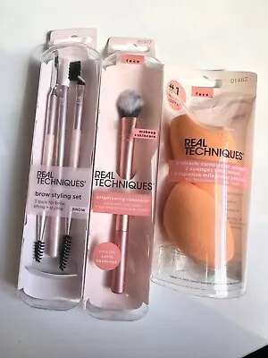 Genuine Real Techniques Brushes & Sponges Bundle • $25