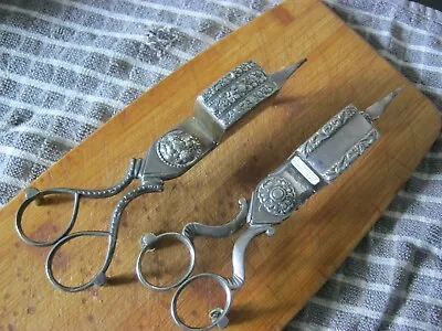 £25 • Buy 2 Pairs Of 1800s Silver Plated Candle Snuffers