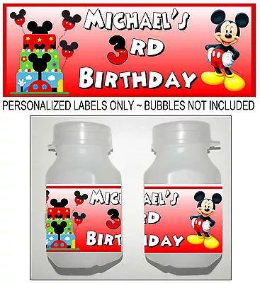 30 Mickey Mouse Clubhouse Birthday Party Favors Bubble Labels • $6.99