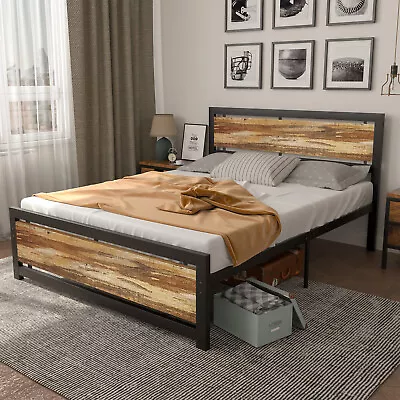 Codesfir Bed Frame With Headboard Heavy Duty Metal Platform Twin/Full/Queen/King • $149.90