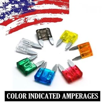 130 Pieces 1 - 40 AMP Mini Fuses 1A 2A 3A 4A 5A 7.5A 10A 15A 20A 25A 30A 35A 40A • $13.99