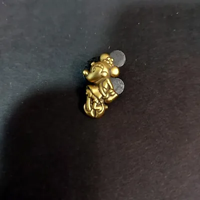 $0.99 • Buy Disney Minnie Mouse Tie Tack Hat Lapel Pin Brushed Gold Tone Dimensional 3D