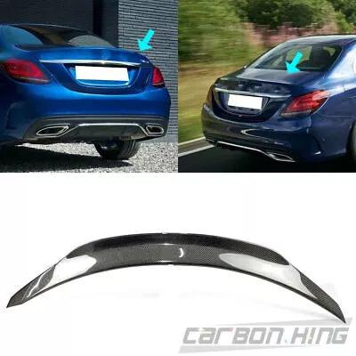 Carbon Fiber Rear Trunk Spoiler For Benz W205 C180 C200 C230 C250 C450 C63 15-19 • $127.82