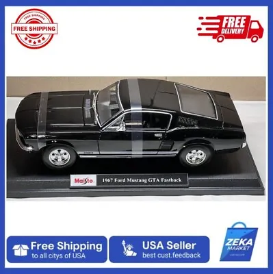 New 1967 Ford Mustang GTA Fastback Black Maisto Special Edition 1/18 Diecast Car • $39.99
