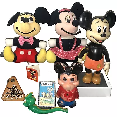 Vintage Mickey Mouse Disney Toys 60s Steamboat WIllie Donald Duck Pipe Minnie+ • $6.99