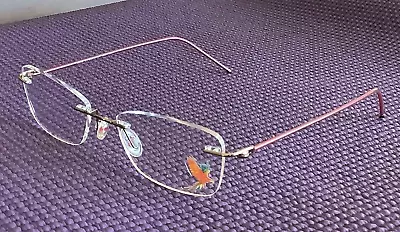 Maui Jim Eyeglasses Pink Titanium Rimless Frames With Clear Lens MJO 2001-38 • $54