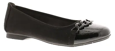 Jana Womens Flat Shoes Jordan Slip On Black UK Size • £36