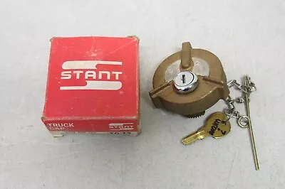 Vintage Stant TG-13 Locking Fuel Cap Solid Brass With Key For Trucks • $21.24