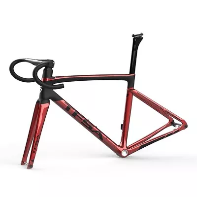 Carbon Road Bike Frame FULL INTERNAL Disc Brake Bicycle Handlebar Stem Frameset • $778.18