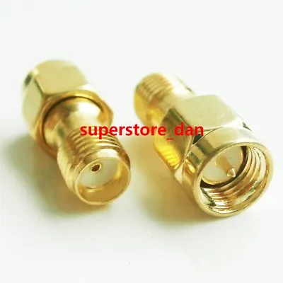 SMA Male To SMA Female Jack Lot RF Connector Coupler Coax Coaxial Adapter • $2.59