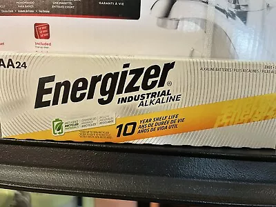 24 Energizer Industrial AA Alkaline Batteries (EN91•LR6) 10 Year Self Life • $17