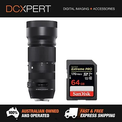 $1149 • Buy Sigma 100-400mm F/5-6.3 Dg Os Hsm Contemporary Lens For Canon (4729954) + Bonus 