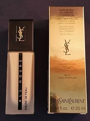 Yves Saint Laurent Encre De Peau All Hours Foundation BR10 Cool Porcelain - New • £19.99