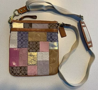 Women's COACH Crossbody Patchwork Zip Handbag Shoulder Bag • $35