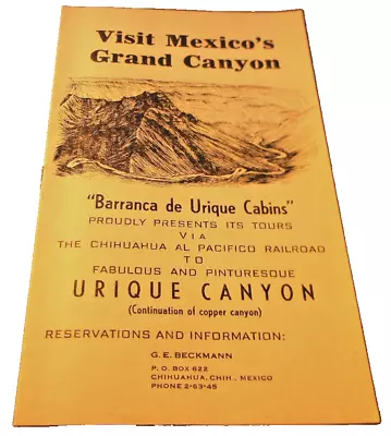 Chihuahua Pacific Railway Visit Mexico's Grand Canyon Brochure • $25