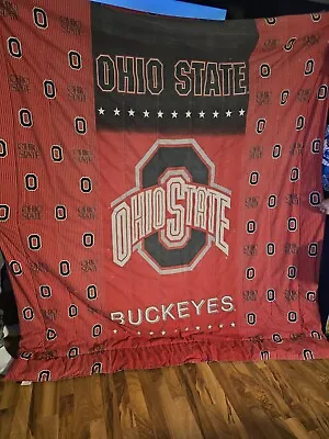 Vintage Ohio State Buckeyes Comforter 78 In X 88 In Red Black White Reversible • $71.96