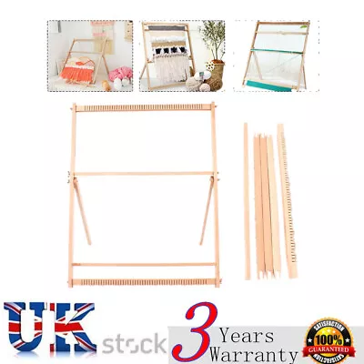 Beech ADJUSTABLE WEAVING LOOM Frame Kit WOOD Hand Weaving Craft Lovers Durable • £26