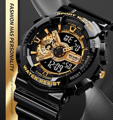 $26.45 • Buy Men Sport Watch Skmei  Military Analog Digital Wrist Watch Shockproof Waterproof
