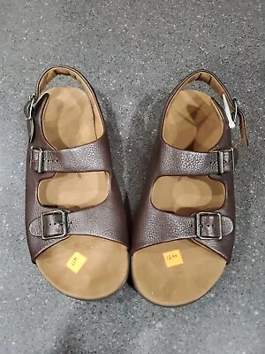 SAS Tripad Comfort Bravo Heel Strap Brown Leather Buckle Sandal Mens 12M NEW!!! • $80