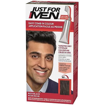 Just For Men Easy Comb-In Color Mens Hair Dye Rich Black A-65 • $11.99