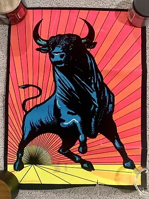 Vintage Blacklight Poster Bull 1975 Dynamic Pub. Co. • $34.99