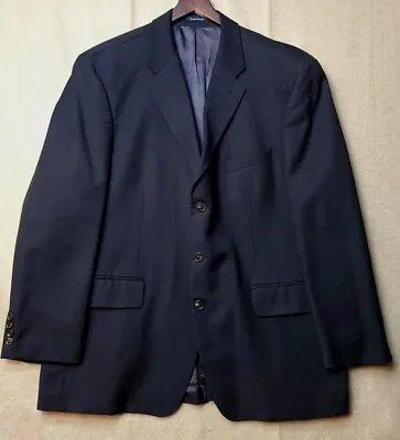 Ralph Lauren Chaps Navy Blue Sport Coat Suit Blazer 46R 1.24 • $27.69