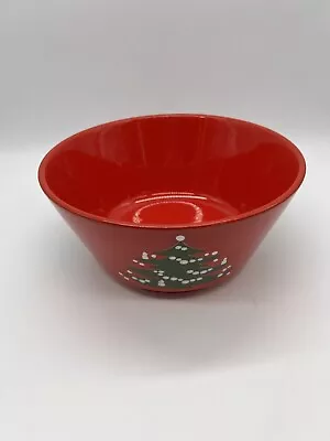 Waechtersbach Christmas Tree LRG Red Salad Serving Mixing Bowl 9  Made In Spain • $18.95
