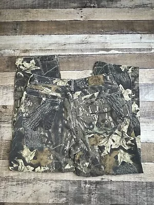 Cabelas Mens 31 X 28 Mossy Oak Break Up Camo Work Pants Hunting Rugged Tag 34 • $27.99