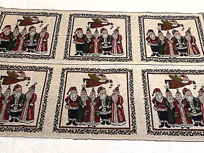 Santa/St. Nicholas 6-square Tapestry In Soft Cotton-y Looser Weave 55 Lx36 W • £21.01